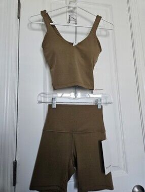 NWT Lululemon Align Tank & Shorts SET Size 2 In All Spice